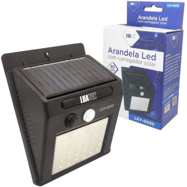 Arandela Led com Carregador Solar LUATEK