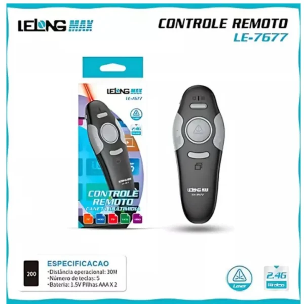 Controle Remoto Caneta Multimidia sem Fio LELONG