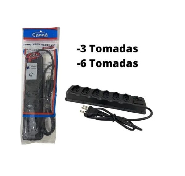 Protetor Elétrico 6 Tomadas 85CM Canaã