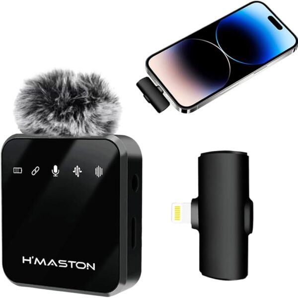 Microfone sem Fio 1 para 2 Iphone HMASTON