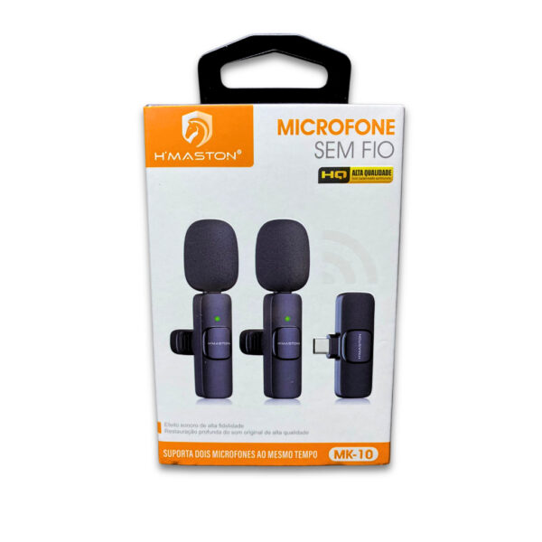 Microfone de Prender sem fio Tipo-C 2 em 1 HMASTON