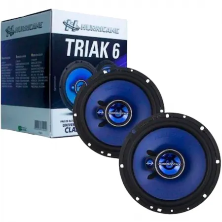 Par de Alto Falantes Universal 6 100W RMS TRIAK 6 HURRICANE