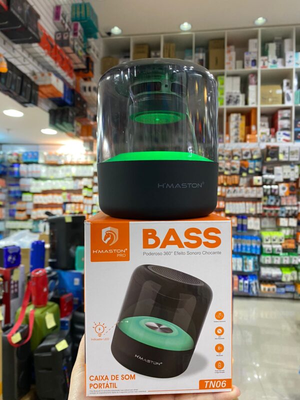 Caixa de Som Portátil Bluetooth com Led HMASTON