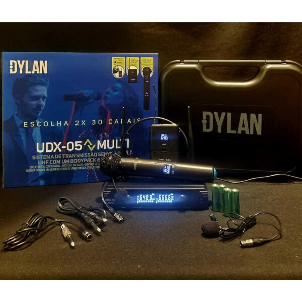Microfone sem Fio Duplo UDX-05 UHF Headset DYLAN