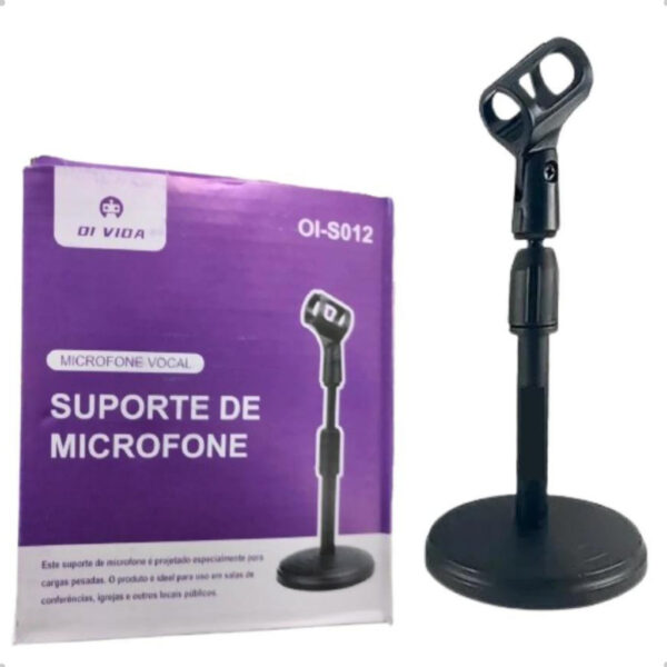 Suporte de Mesa para Microfone de Mão OI VIDA