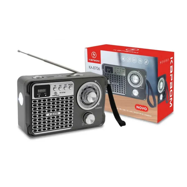 Rádio Portátil Usb KA-8706 KAPBOM