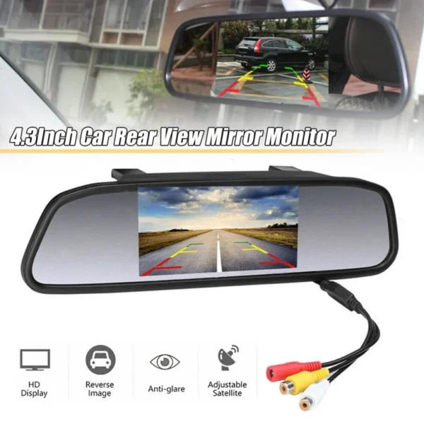 Monitor Câmera de Ré Profissional com Suporte Regulável