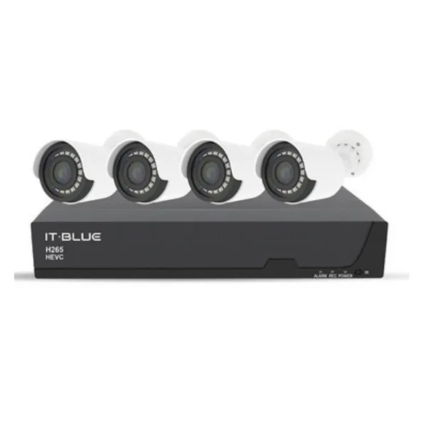 Kit 4 Câmeras de Segurança + 1 DVR WI-fi com 4 Canais IT BLUE