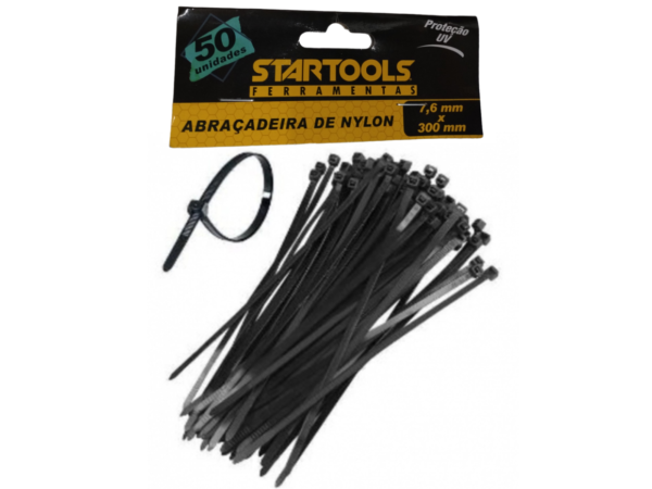 Pacote de Abraçadeira de Nylon 7.6 X 300mm 50 Unidades STARTOOLS