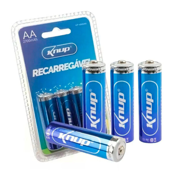 Pilhas Recarregável AA 2700Mah 4 Unidades KNUP